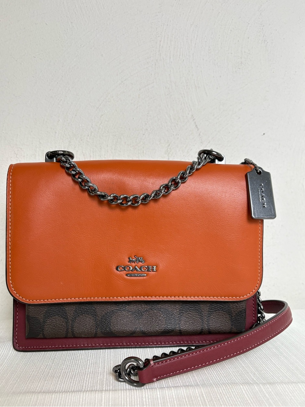 Coach Klare Crossbody Shoulder Bag C8899 Leather & Signature Canvas